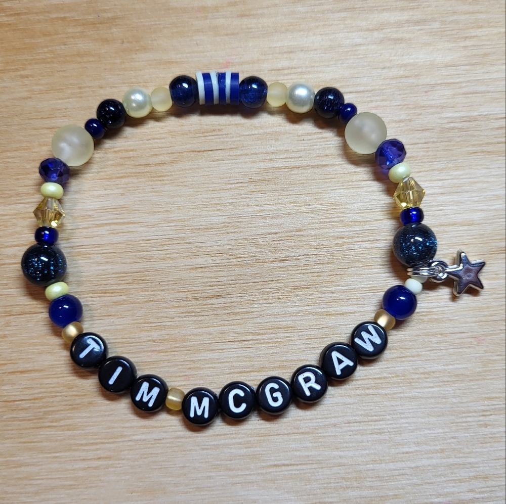 Tim McGraw- Taylor Swift Friendship Bracelet, Size 8"